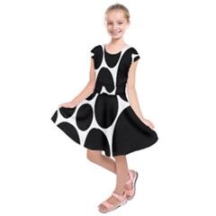 Dalmatian Black Spot Stone Kids  Short Sleeve Dress
