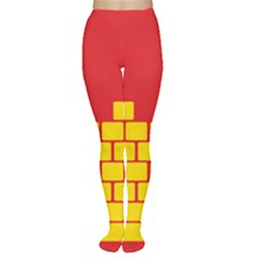 Firewall Bridge Signal Yellow Red Women s Tights by Mariart