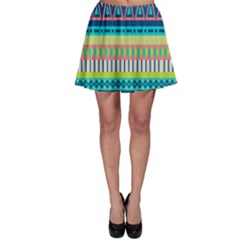 Aztec Triangle Chevron Wave Plaid Circle Color Rainbow Skater Skirt