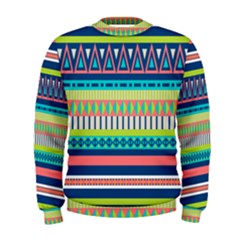 Aztec Triangle Chevron Wave Plaid Circle Color Rainbow Men s Sweatshirt by Mariart