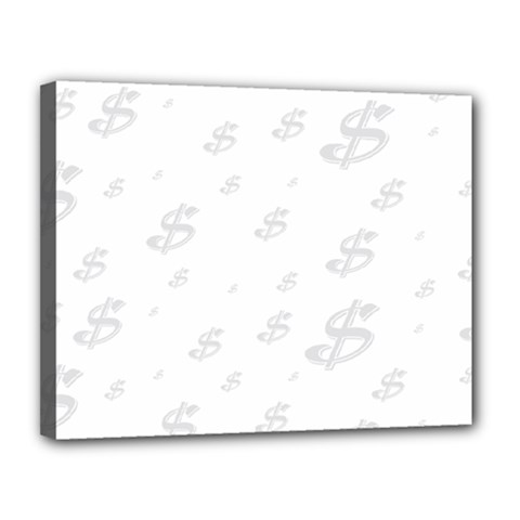 Dollar Sign Transparent Canvas 14  X 11 