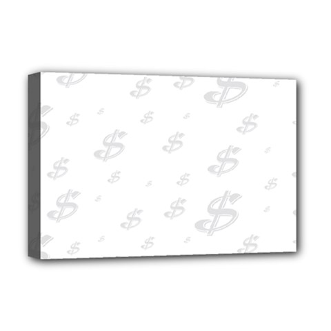 Dollar Sign Transparent Deluxe Canvas 18  X 12   by Mariart