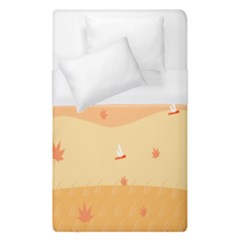 Dragonfly Leaf Orange Duvet Cover (single Size) by Mariart