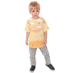 Dragonfly Leaf Orange Kids  Raglan Tee