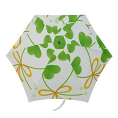 Flower Floralleaf Green Reboon Mini Folding Umbrellas