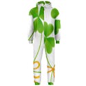 Flower Floralleaf Green Reboon Hooded Jumpsuit (Men)  View1