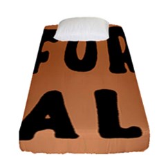 For Sale Sign Black Brown Fitted Sheet (single Size)