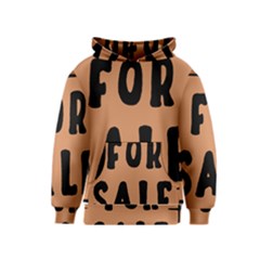 For Sale Sign Black Brown Kids  Pullover Hoodie