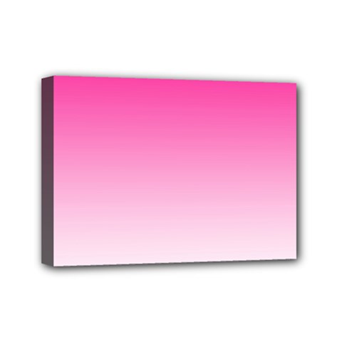 Gradients Pink White Mini Canvas 7  X 5  by Mariart