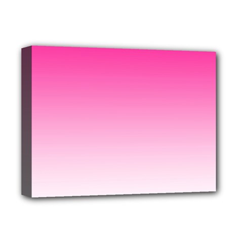 Gradients Pink White Deluxe Canvas 16  X 12   by Mariart