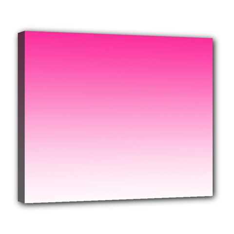 Gradients Pink White Deluxe Canvas 24  X 20   by Mariart