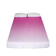 Gradients Pink White Fitted Sheet (full/ Double Size) by Mariart
