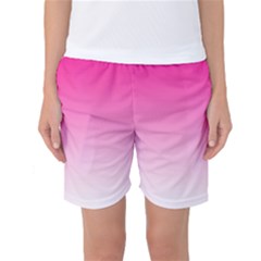 Gradients Pink White Women s Basketball Shorts