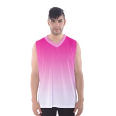 Gradients Pink White Men s Basketball Tank Top by Mariart