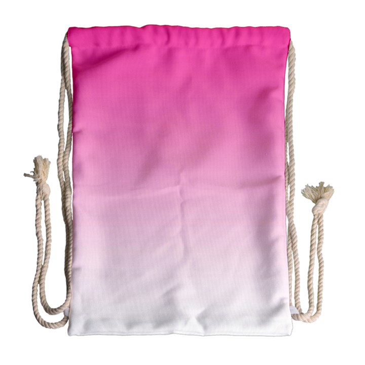 Gradients Pink White Drawstring Bag (Large)