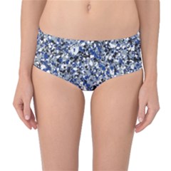 Electric Blue Blend Stone Glass Mid-waist Bikini Bottoms by Mariart