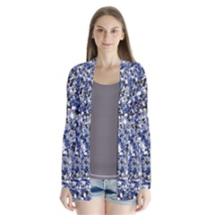 Electric Blue Blend Stone Glass Cardigans by Mariart