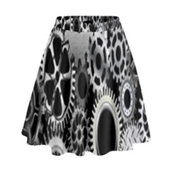 Gears Technology Steel Mechanical Chain Iron High Waist Skirt by Mariart