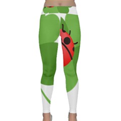 Insect Flower Floral Animals Green Red Classic Yoga Leggings