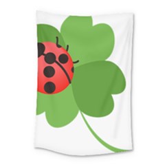 Insect Flower Floral Animals Green Red Small Tapestry by Mariart