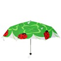 Insect Flower Floral Animals Green Red Line Folding Umbrellas View3