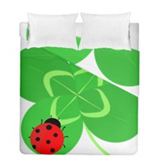 Insect Flower Floral Animals Green Red Line Duvet Cover Double Side (full/ Double Size) by Mariart