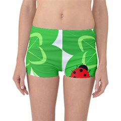 Insect Flower Floral Animals Green Red Line Reversible Bikini Bottoms by Mariart