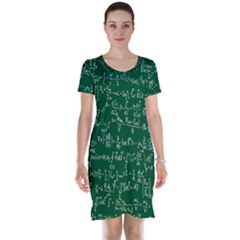 Formula Number Green Board Short Sleeve Nightdress by Mariart