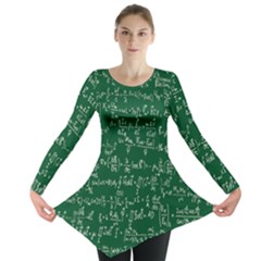 Formula Number Green Board Long Sleeve Tunic  by Mariart