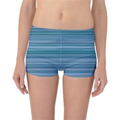 Horizontal Line Blue Boyleg Bikini Bottoms