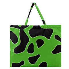 Abstract Shapes A Completely Seamless Tile Able Background Zipper Large Tote Bag by Nexatart