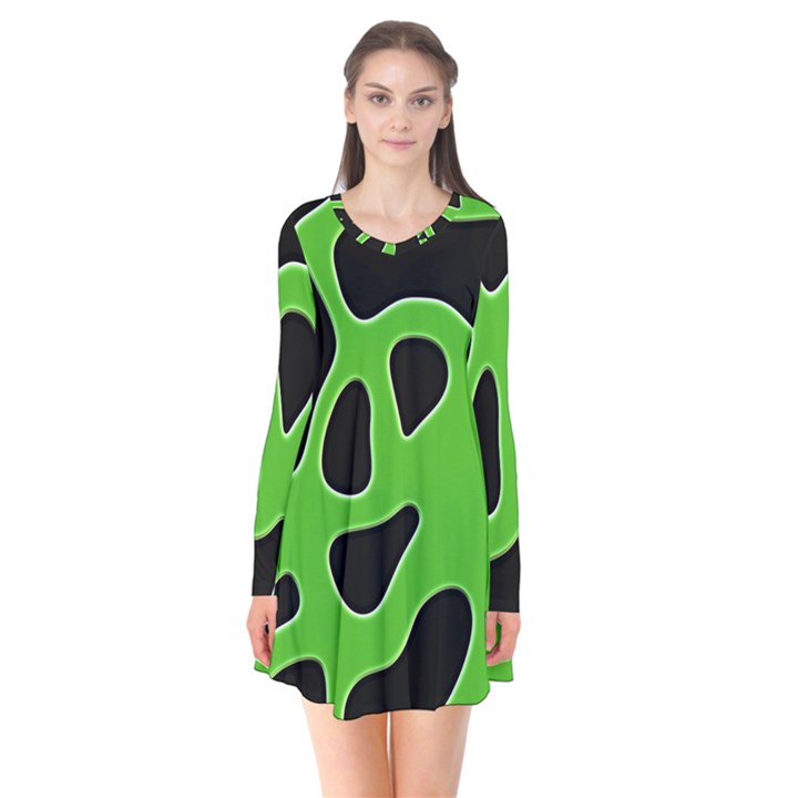 Abstract Shapes A Completely Seamless Tile Able Background Flare Dress