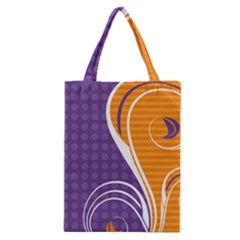 Leaf Polka Dot Purple Orange Classic Tote Bag