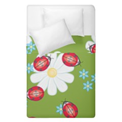 Insect Flower Floral Animals Star Green Red Sunflower Duvet Cover Double Side (single Size) by Mariart