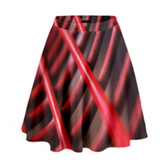 Abstract Of A Red Metal Chair High Waist Skirt by Nexatart
