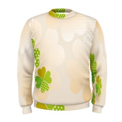 Leaf Polka Dot Green Flower Star Men s Sweatshirt