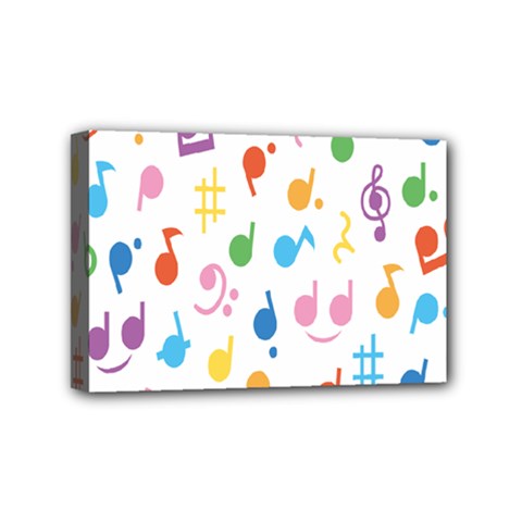 Musical Notes Mini Canvas 6  X 4  by Mariart
