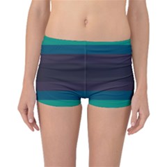 Neon Stripes Line Horizon Color Rainbow Yellow Blue Purple Black Boyleg Bikini Bottoms