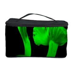 Neon Green Resolution Mushroom Cosmetic Storage Case by Mariart