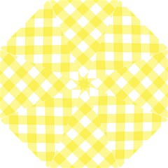 Plaid Chevron Yellow White Wave Hook Handle Umbrellas (small) by Mariart