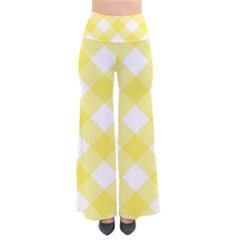 Plaid Chevron Yellow White Wave Pants by Mariart