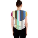 Rainbow Color Line Vertical Rose Bubble Note Carrot Crew Neck Crop Top View2