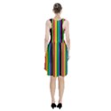 Multi Colored Colorful Bright Stripes Wallpaper Pattern Background Racerback Midi Dress View2