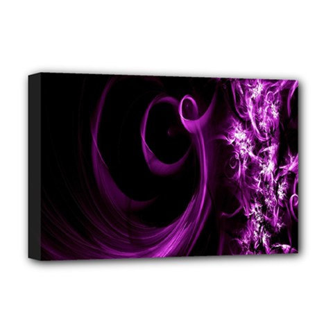 Purple Flower Floral Deluxe Canvas 18  X 12   by Mariart