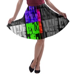 Repeated Tapestry Pattern A-line Skater Skirt by Nexatart