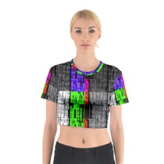 Repeated Tapestry Pattern Cotton Crop Top by Nexatart