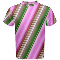 Pink And Green Abstract Pattern Background Men s Cotton Tee by Nexatart