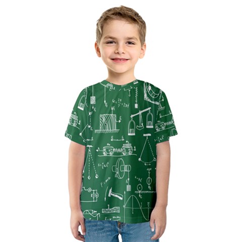 Scientific Formulas Board Green Kids  Sport Mesh Tee by Mariart