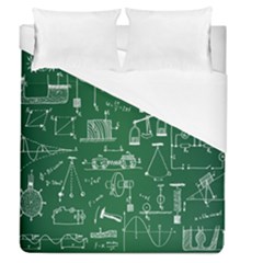 Scientific Formulas Board Green Duvet Cover (queen Size)