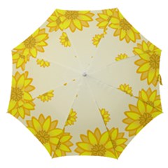 Sunflowers Flower Floral Yellow Straight Umbrellas